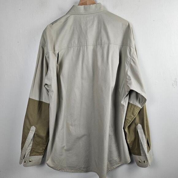 Vintage Columbia Shooting Shirt Hunt Club Embroidered Men's XL Khaki Olive‎ - Picture 5 of 6